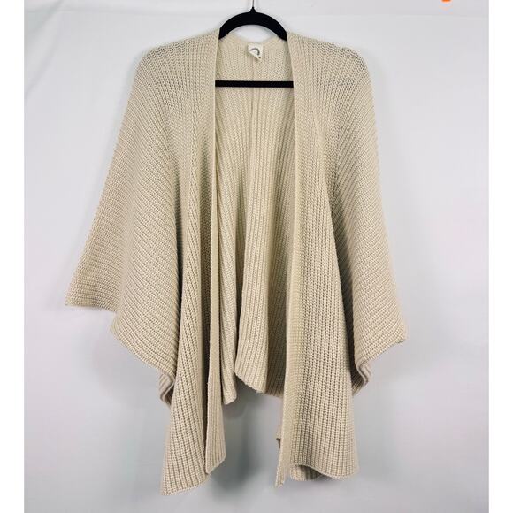 Akemi + Kin Beige Knit Open Front Drape Batwing Cardigan One Size - Picture 1 of 6